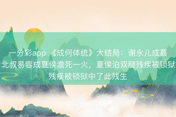 一分彩app 《成何體統》大結局：謝永兒成蕞莽撞難平，北叔易容成夏侯澹死一火，夏侯泊雙腿殘疾被鎖獄中了此殘生